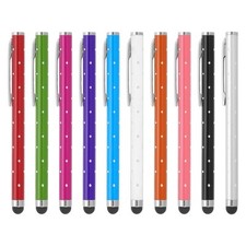 10 Pcs Bling Crystal Stylus Pens for Touch Screens, Multicolored