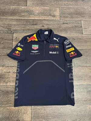 Puma red bull polo shirt men medium racing F1