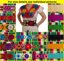 Handmade Mexican Embroidered Sash from Chiapas Zinacantan