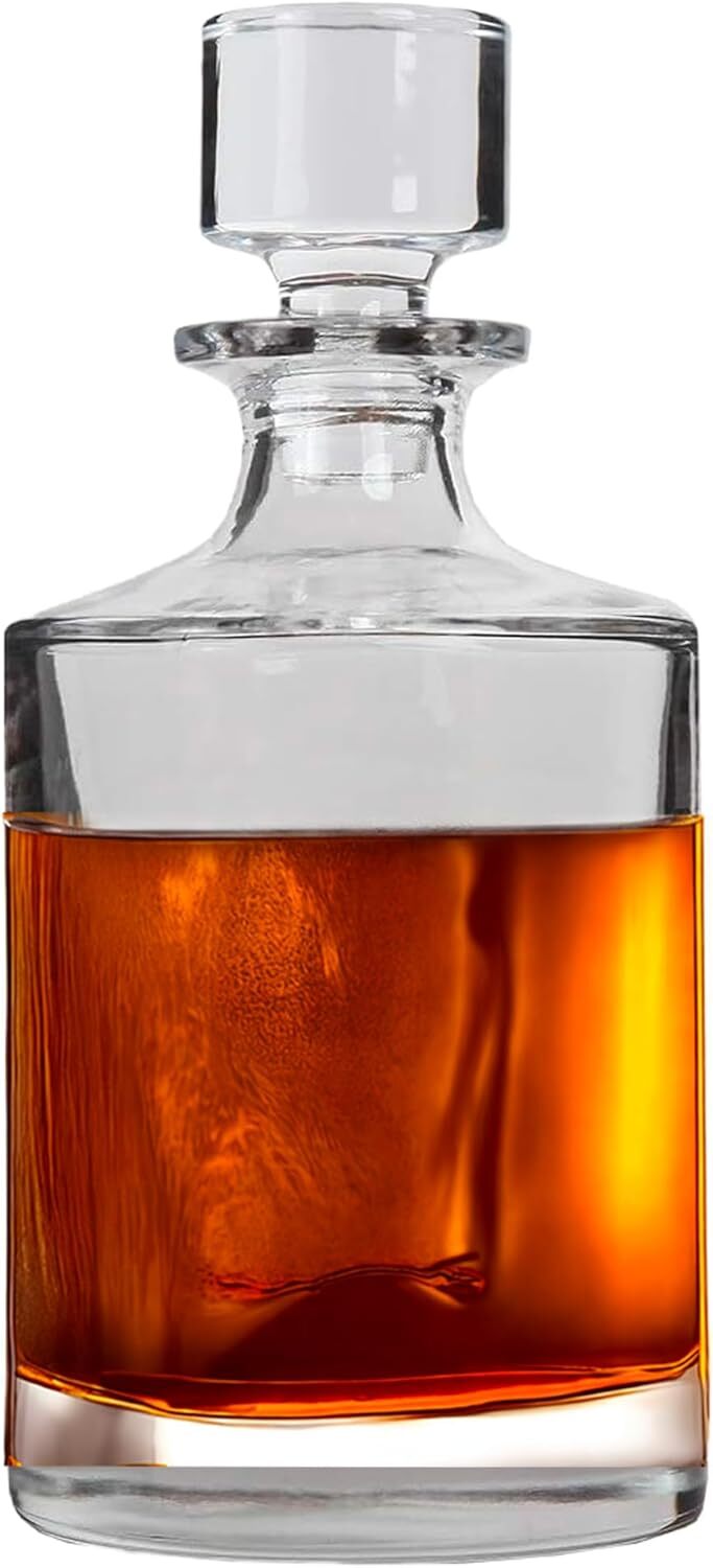 Lily's Home Glass Decanter for Whiskey, Bourbon, Brandy, Wine or Any Other