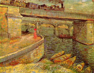 Bridges across the Seine at Asniere Van Gogh Oil Painting Reproduction VVG006