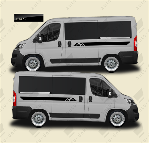 Fits Citroen Relay Jumper L1 (2006-On) - Mountain Side Stripes Camper Motorhome - Picture 3 of 18