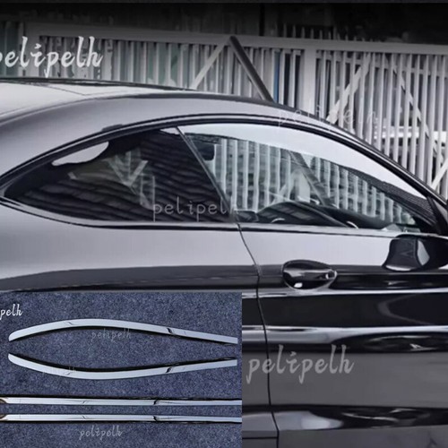 For Benz C-Class Coupe 2016-2023 Black Titanium Windows Strip Visor ...
