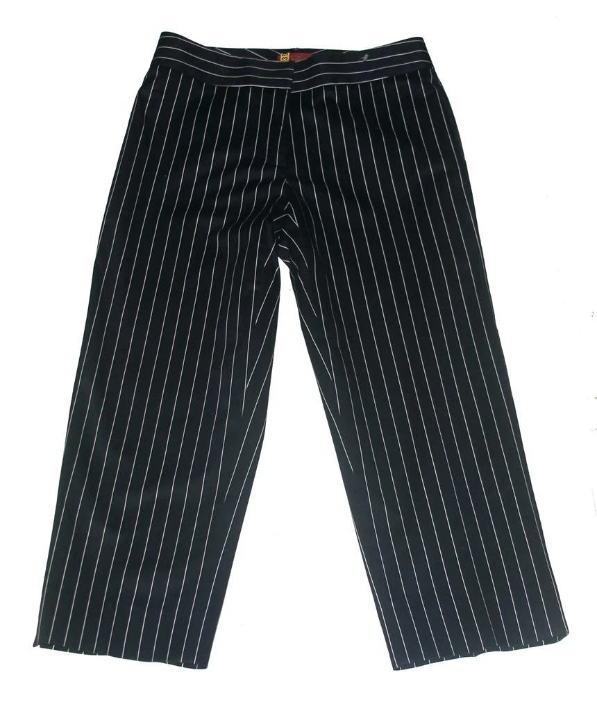 OSCAR DE LA RENTA Black White Pinstripes Capri Pants Wms M? (Already Drycleaned)