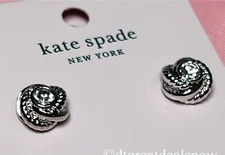 Kate Spade Infinity and Beyond Knot Stud Earrings SilverRound Clear o0ru2787