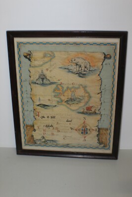 1945 Naval Certificate Crossing Arctic Circle USS Sorrel Original Print RARE USA
