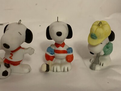 Super Rare 5 WILLITTS VINTAGE PORCELAIN SNOOPY SPORTS Super Rare 5 WILLITTS VINTAGE PORCELAIN SNOOPY SPORTS