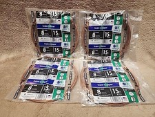 Lot of 4: Southwire Solid Bare Copper Wire 8 AWG 15' Indoor Outdoor Grounding.