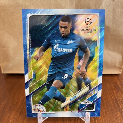 2020-21 Topps Chrome UCL Blue Wave Refractor /75 Malcom #41 Brazil FC Zenit