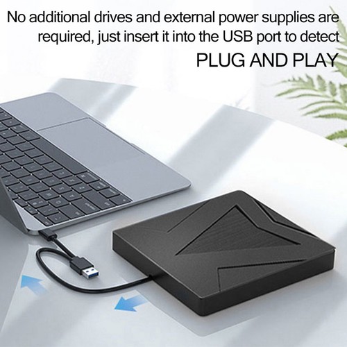 Durable 5Gbps External DVD Drive USB-C&USB-A Interface For CD/DVD/VCD Formats - Afbeelding 5 van 13