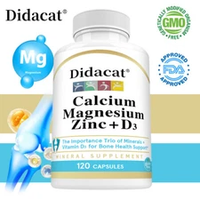 Magnesium Zinc Calcium Vitamin D3 Capsules For Bone Muscle Immune Health