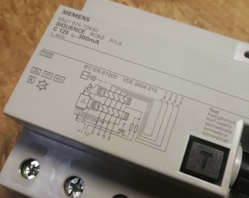 Siemens RCBO 5SU1 674-7DK82 FI/LS C125A 300mA / 0,3A FI-SCHUTZSCHALTER allstrom - Bild 2 von 6