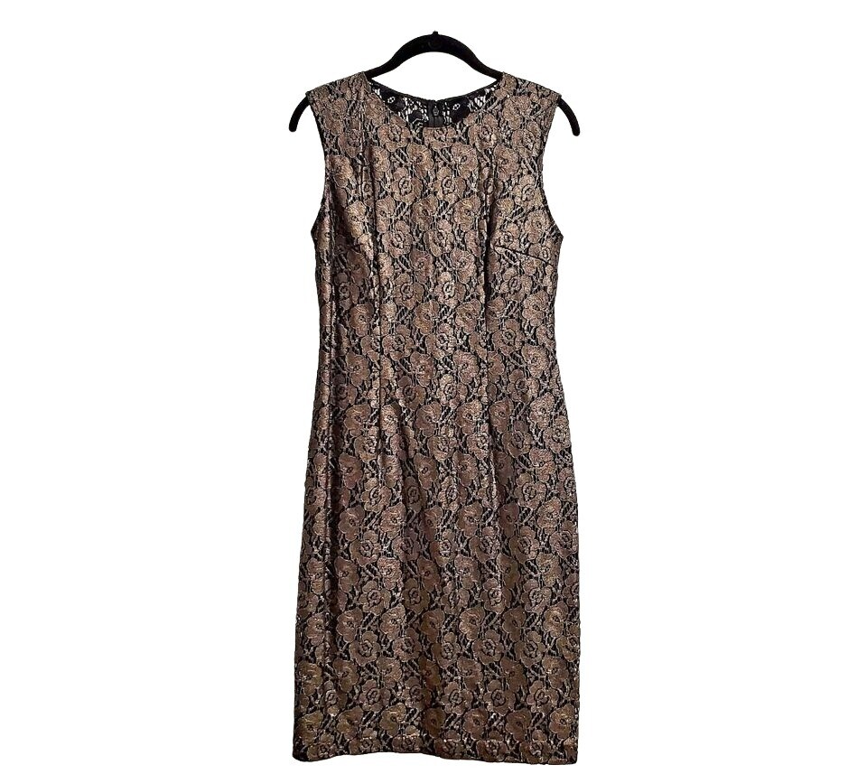 White House Black Market Sleeveless Lace Sheath Dress