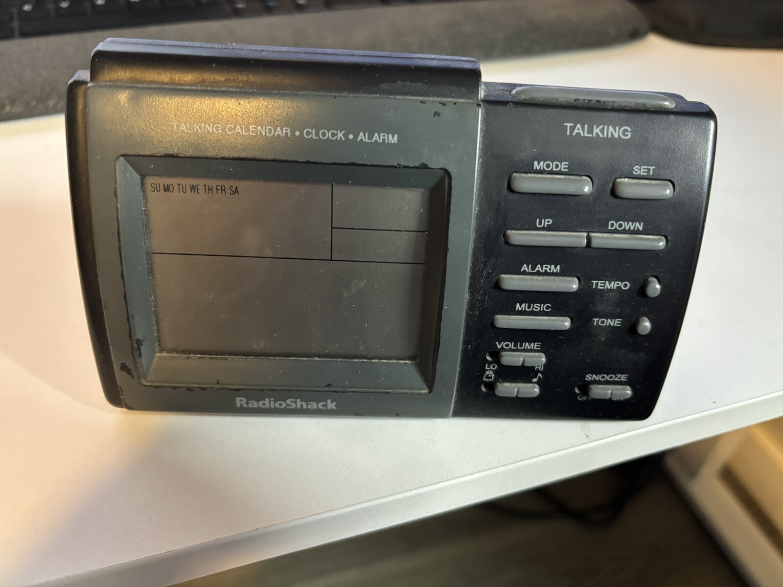 Vintage Radio Shack Talking LCD Clock and Thermometer with Calendar