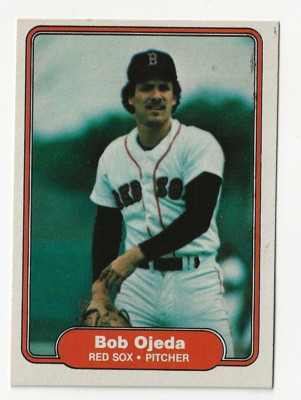 1982 Fleer Vintage Baseballkarte Bob Ojeda #301 Red Sox Pitcher