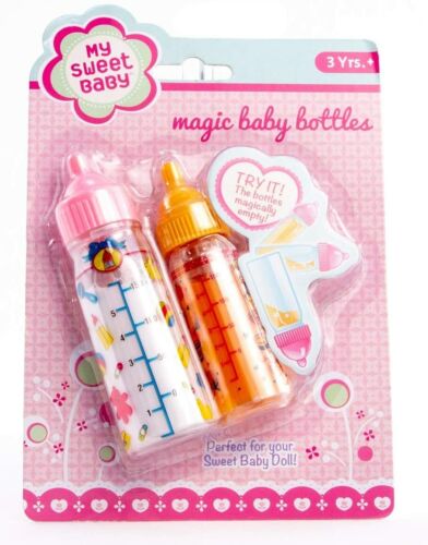 Toy Baby Bottles Two Piece Set Magic Doll Feeding Accessories Milk Orange Juice - Bild 4 von 11
