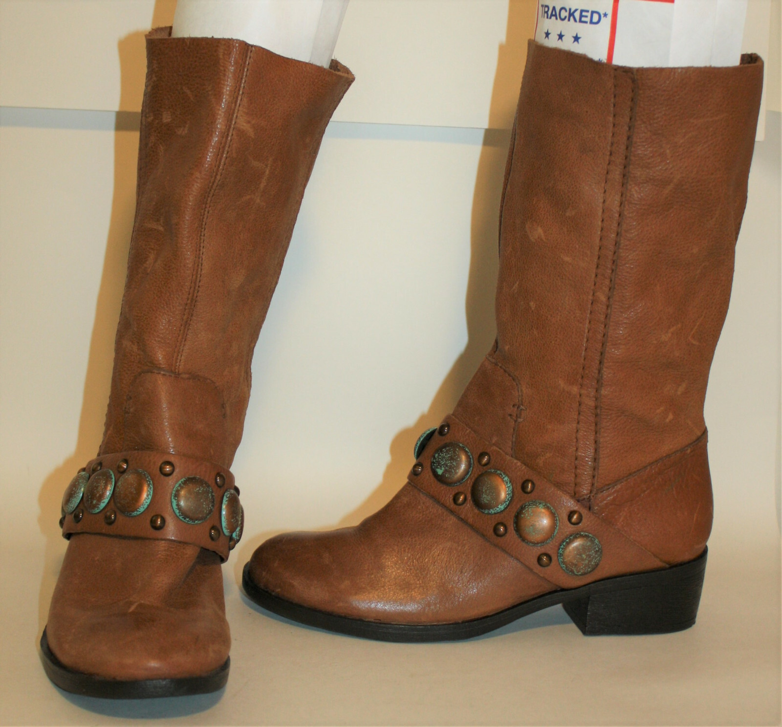Nine West 5 Brown Leather Boots Copper 