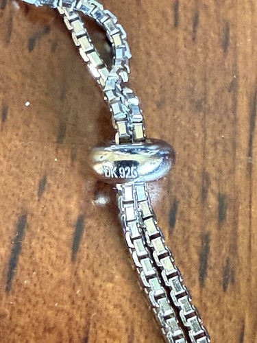 Bracciale in argento sterling rodiato e rodiato cromato verde - regolabile - Foto 8 di 11
