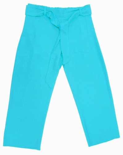 Womens Linen Blend Straight Leg Trouser Plain Front Back Elastic Waist Belt - Picture 5 of 14