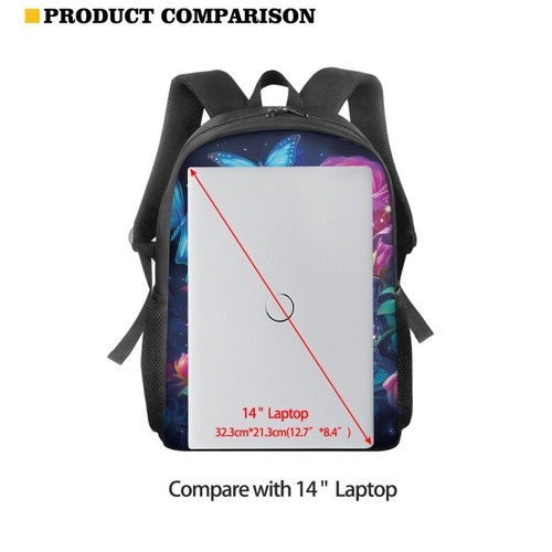 Schultasche Reiserucksack große Kapazität Schmetterling bedruckt Kinderrucksack - Bild 2 von 4