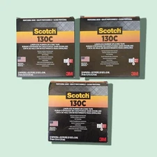 ⚡️ Scotch 3M 130C PROFESSIONAL LINERLESS SPLICING TAPE 3/4" x 30ft ~ 3 Rolls  🔌
