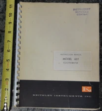 Vintage Keithley Instruments INC Instruction Manual Model 601 Electrometer