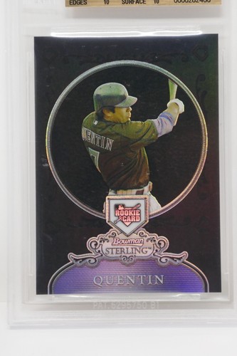 2006 Bowman Sterling Black Refractors Carlos Quentin Rookie š„Beckett 10 PRISTIN - Picture 3 of 7
