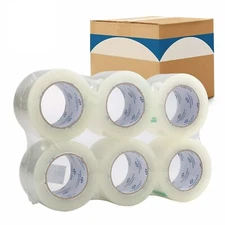 12 Rolls 2" x 55 Yards 165' Carton Sealing Clear Packing Shipping Box Tape New