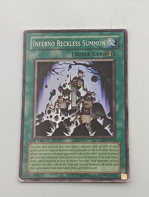 Yu-Gi-Oh Einzelkarte Inferno Reckless Summon bespielt