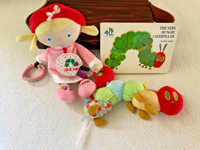 Eric Carle Baby Toys Set 3 Activity Blonde Doll Caterpillar Rattle Board Book 2