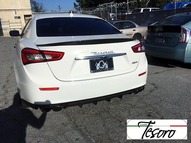 Maserati Ghibli 2014-17 lineaTesoro Rear Bumper 4 Fin Diffuser Made in USA NEW 