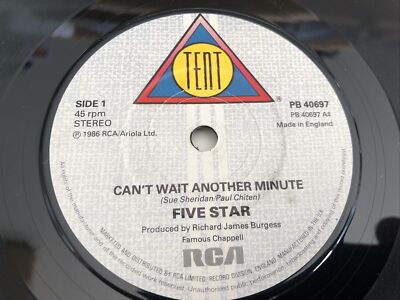 Five Star - Can't Wait Another Minute 7'' Vinyl Single Record