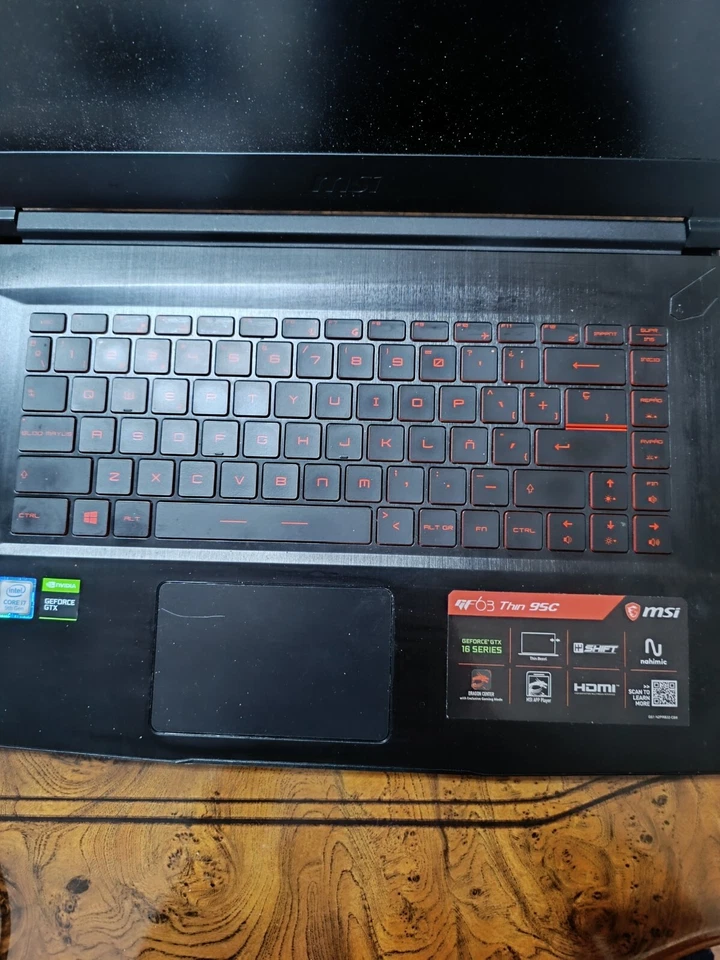 MSI GF63 Thin 9SC-047XES Intel Corei7-9750H/32GB/ SSD 1T + 1TB HD/GTX 1650/15.6" - Imagen 2 de 4