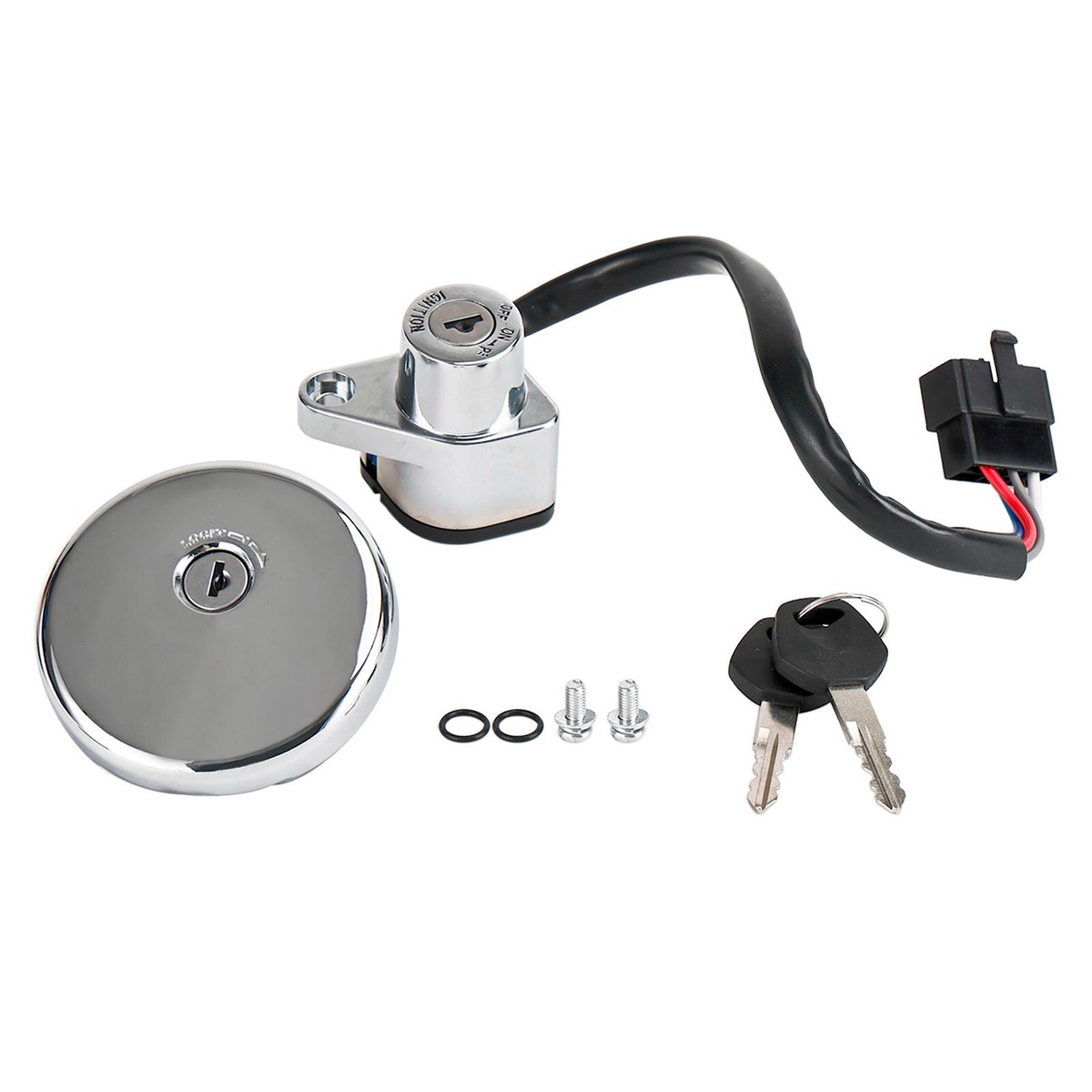 rere Ignition Switch & Fuel Tank Cap Fits Kawasaki VULCAN 500 LTD