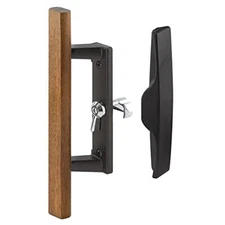 Prime-Line C 1259 Sliding Glass Door Handle Set Diecast & Wood Internal Lock