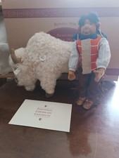Steiff 411762 Filzpuppe Indianer mit Büffel 45 cm aus 1998 limitiert auf 750 Top