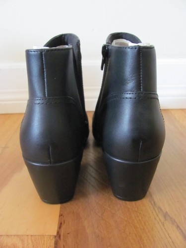Clarks NEW Emily Calle Black Leather Bootie Ankle Boot Women's 9M - Picture 4 of 12