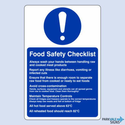 Checkliste Lebensmittelsicherheit Gastronomieschild