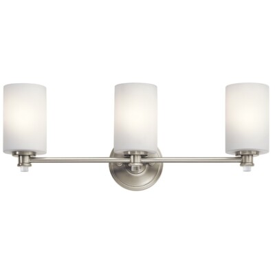 Kichler Joelson Bath 3Lt, Brushed Nickel, Satin Etched Cased Opal ...