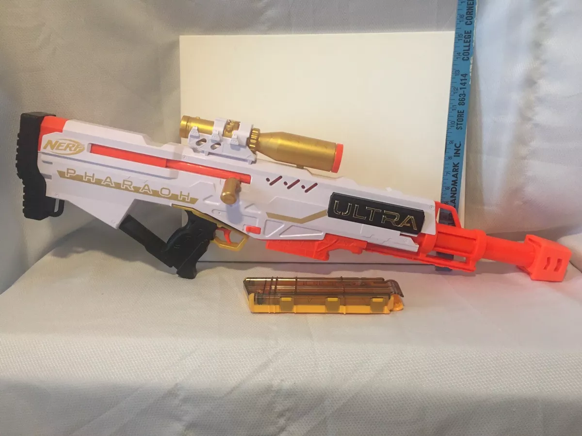 Nerf Ultra Pharaoh Blaster, 10-Dart Clip, Includes 10 Nerf Ultra Darts 