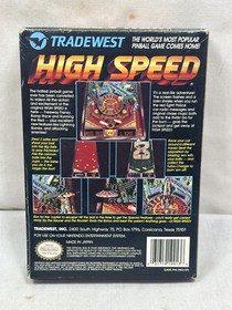 High Speed Pinball (Nintendo NES 1991) No Manual - Box, & Game - Tested