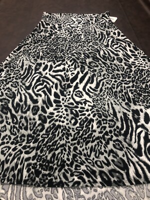 LuLaRoe MAXI Stretch Skirt Dress 2X 22-24 Animal Leopard Cheetah Black/Gray New