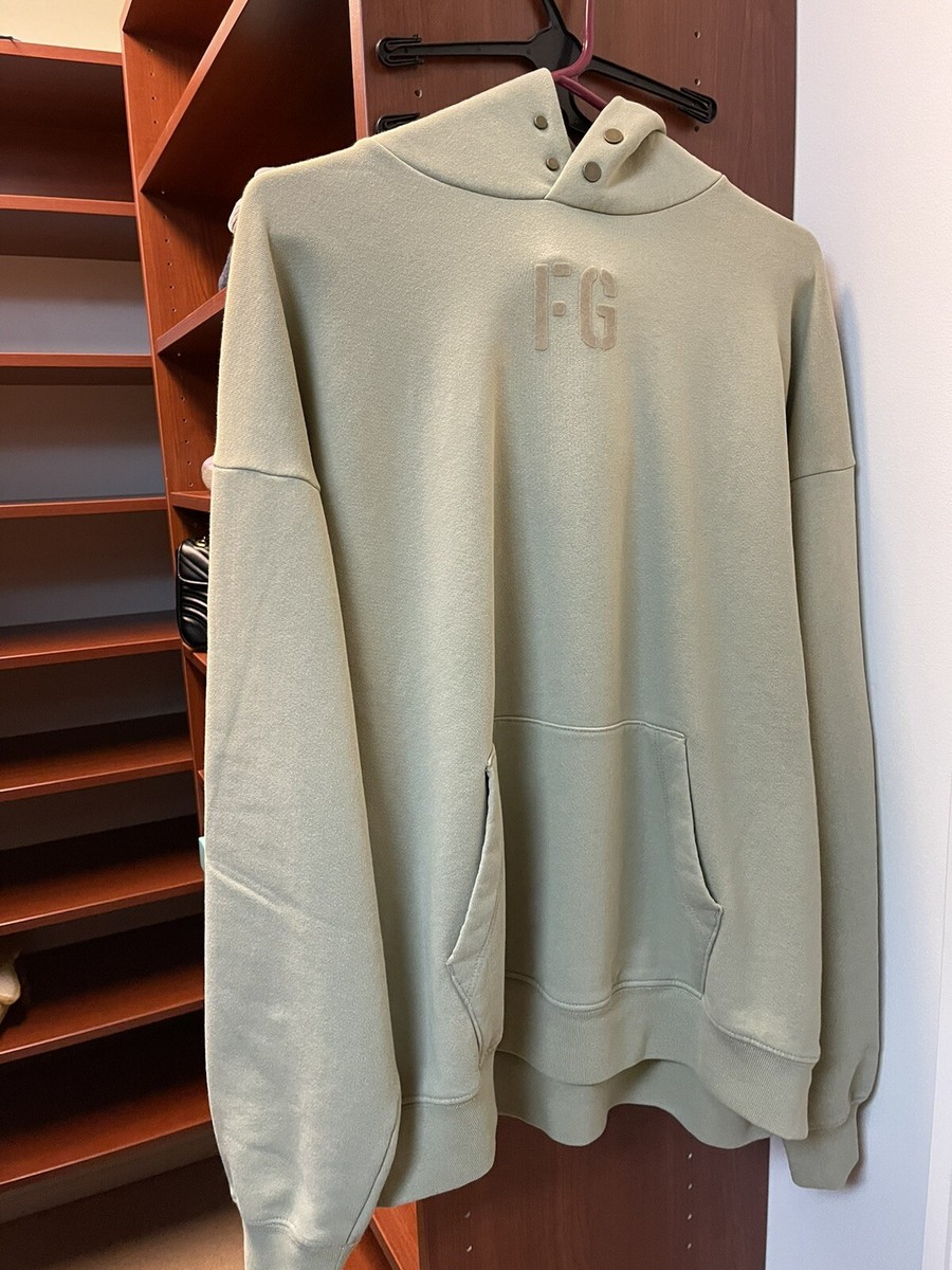 Fear of Gods FG hoodie Seventh Collection in Vintage Matcha Fear of Gods FG hoodie Seventh Collection in Vintage Matcha