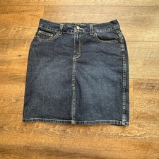 Womens Jordache Denim Pencil Skirt Low Rise Stretch Size 7/8