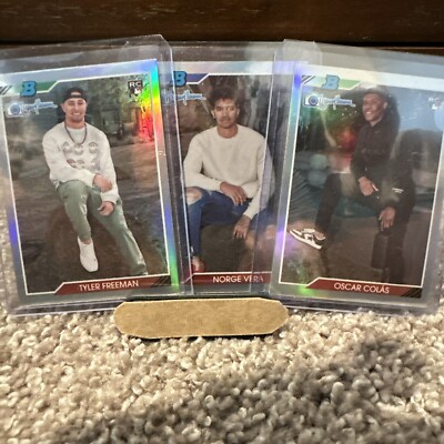 2023 Bowman's Best TYLER FREEMAN,Oscar Colas, Norge Vera, (RC)Insert 92Rj-10,4,3