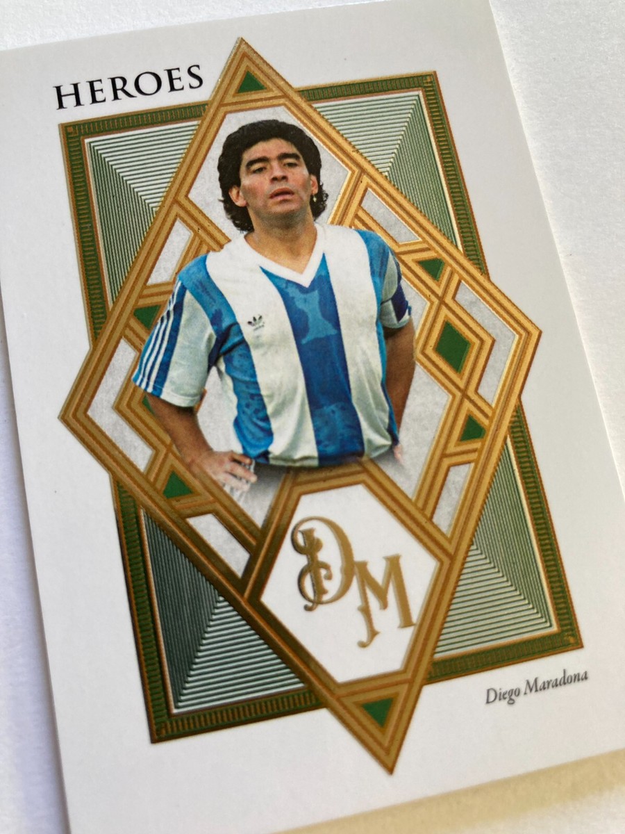 Diego Maradona 2021-22 Futera Unique Heroes Insert Emerald 