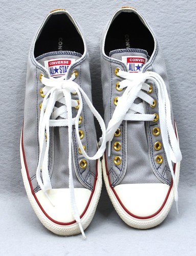 Camiseta baja Converse Chuck Taylor All Star gris hombre 10 mujer 12 diseño personalizado - Imagen 5 de 8