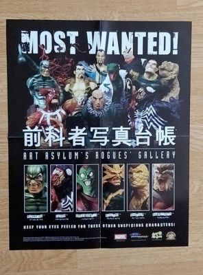 Marvel Rogues' Gallery: Most Wanted! Promotional Poster - 22x28 - Art Asylum
