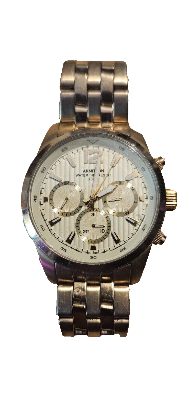 ARMITRON  Gentlemans Gold  Cronograph  Watch  20/4991GP  Stainless Steel