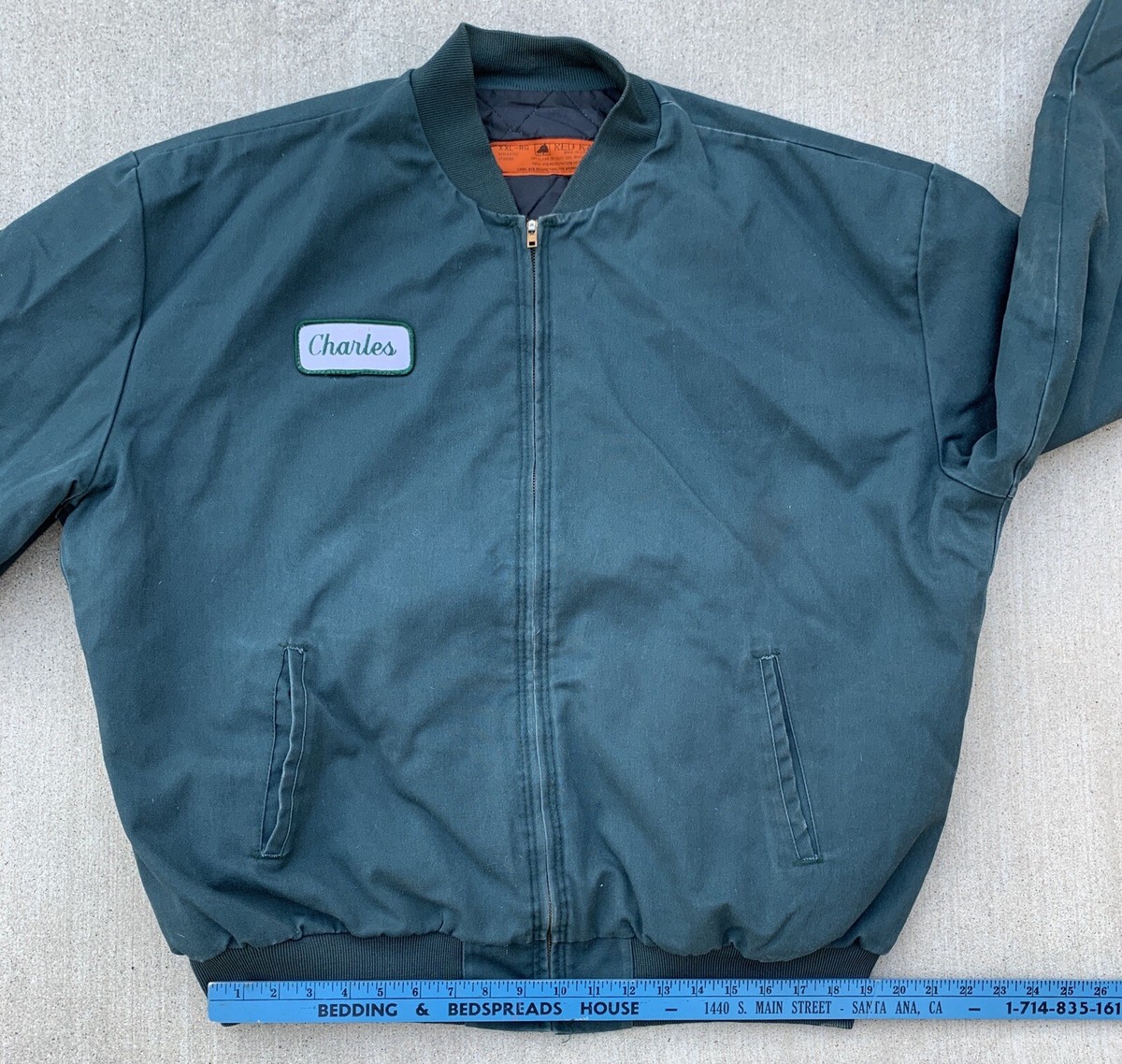 Vintage Red Kap Work Jacket Worn Talon Zipper The Name Charles